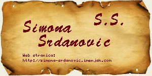Simona Srdanović vizit kartica